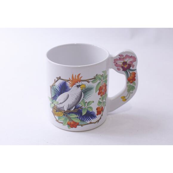 Cockatoo Parrot, Message Mug, Tropical, Tiki Style, Coffee Mug - Picture 1 of 2
